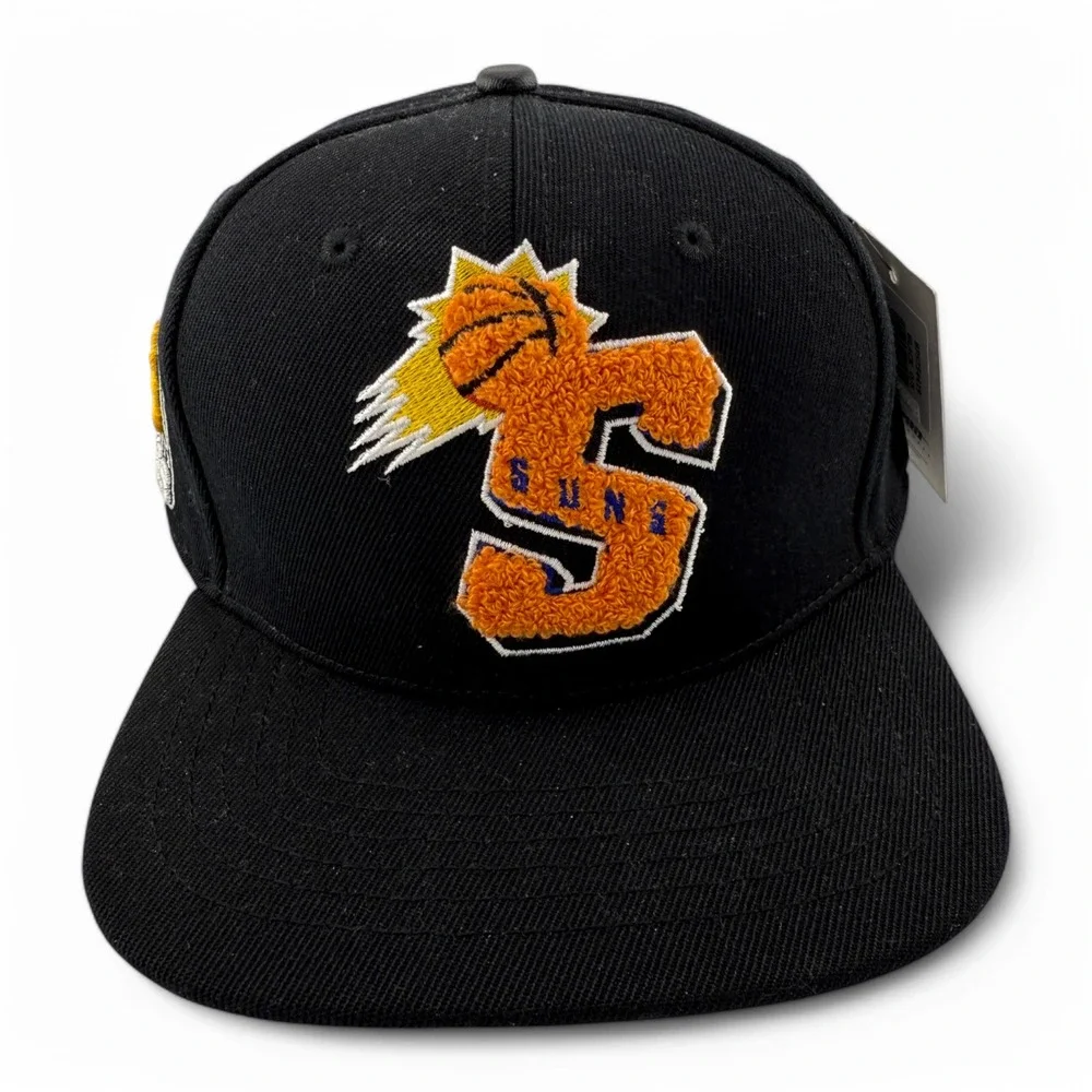 Pro Standard Phoenix Suns S Shag Logo Black/Orange Snapback Adjustable Hat Cap